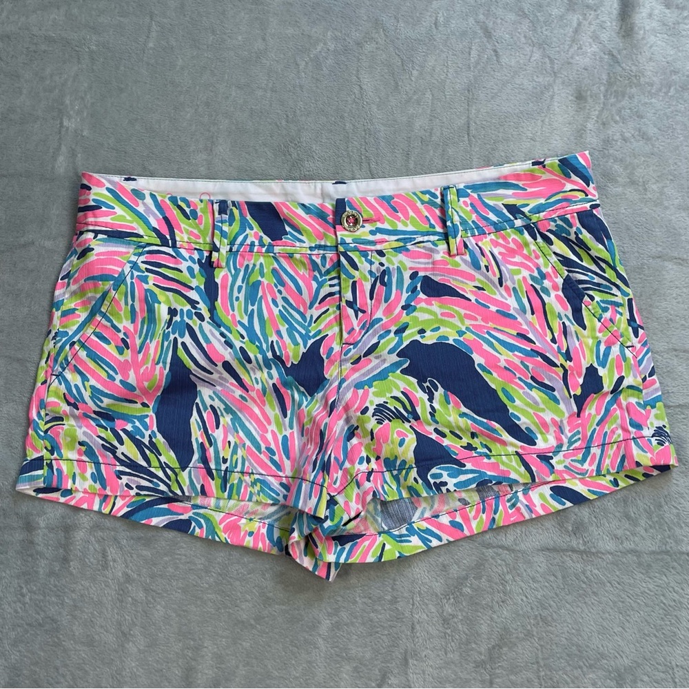 Lilly Pulitzer Multicolor Tropical Print Women's Shorts - Pink, Blue, Green